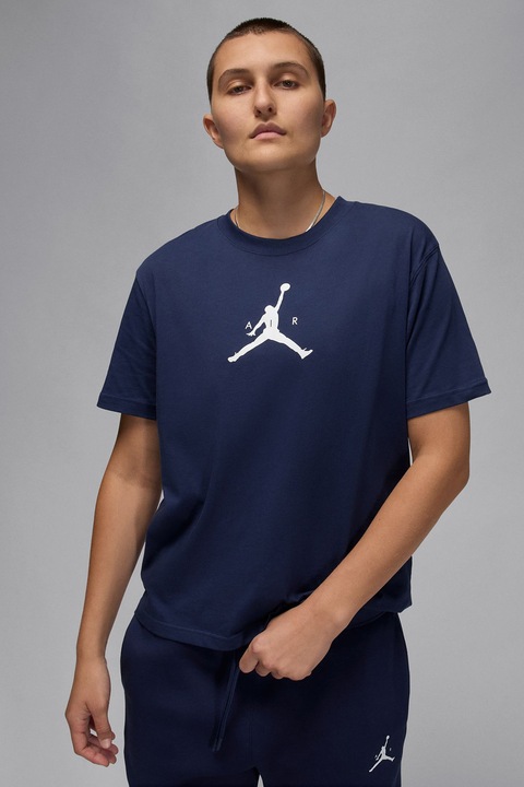 Nike, Tricou din bumbac pentru baschet Jumpman, Bleumarin