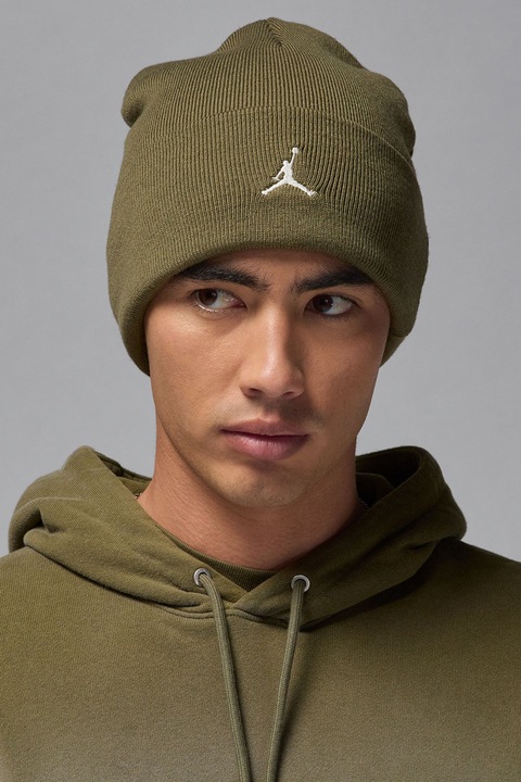 Nike, Caciula elastica cu logo pentru baschet, Verde masliniu