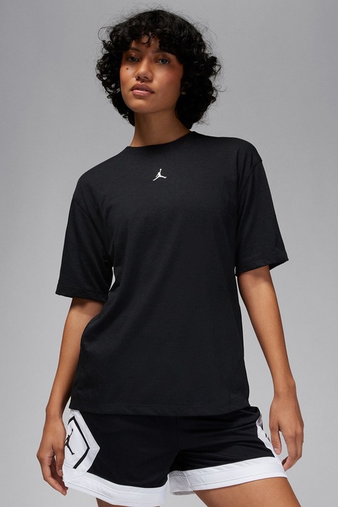 Nike, Tricou regular fit cu logo, Negru