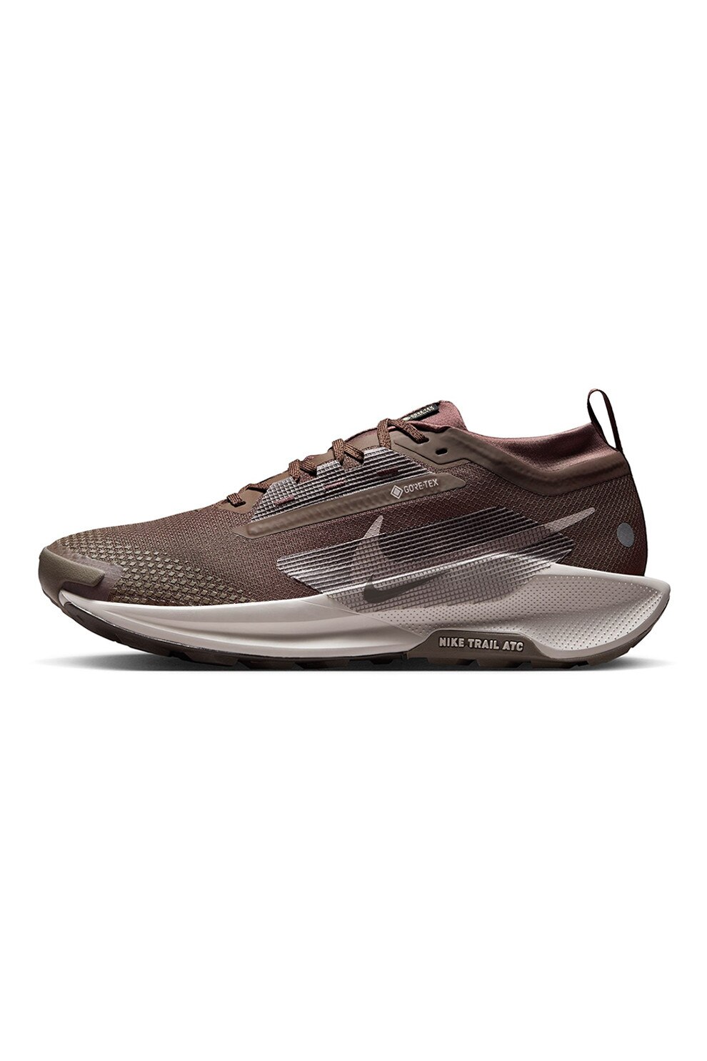 Nike, Pantofi Pegasus Trail 5 GTX impermeabili din material textil, pentru alergare, Maro inchis, Bej deschis, 10