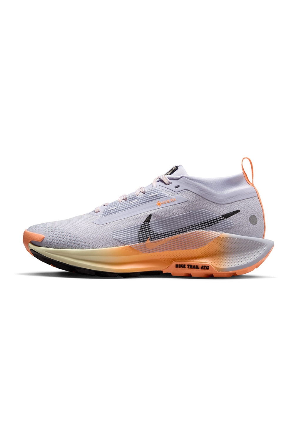 Nike, Pantofi Pegasus Trail 5 GTX impermeabili, pentru alergare, Portocaliu mandarina, Lila pal, 6.5