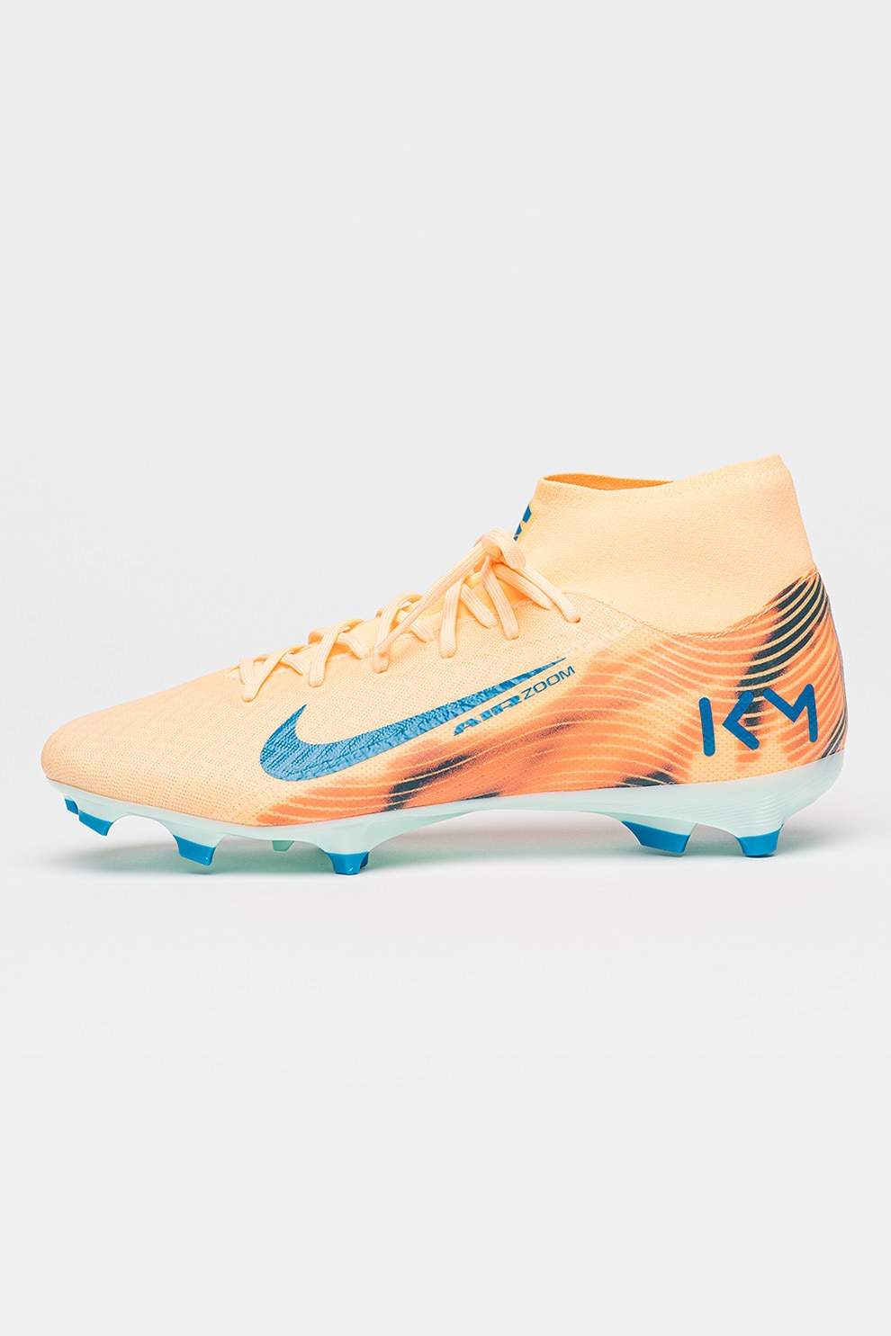 Nike, Pantofi pentru fotbal Superfly 10 Acad, Portocaliu deschis, Albastru royal, 8.5