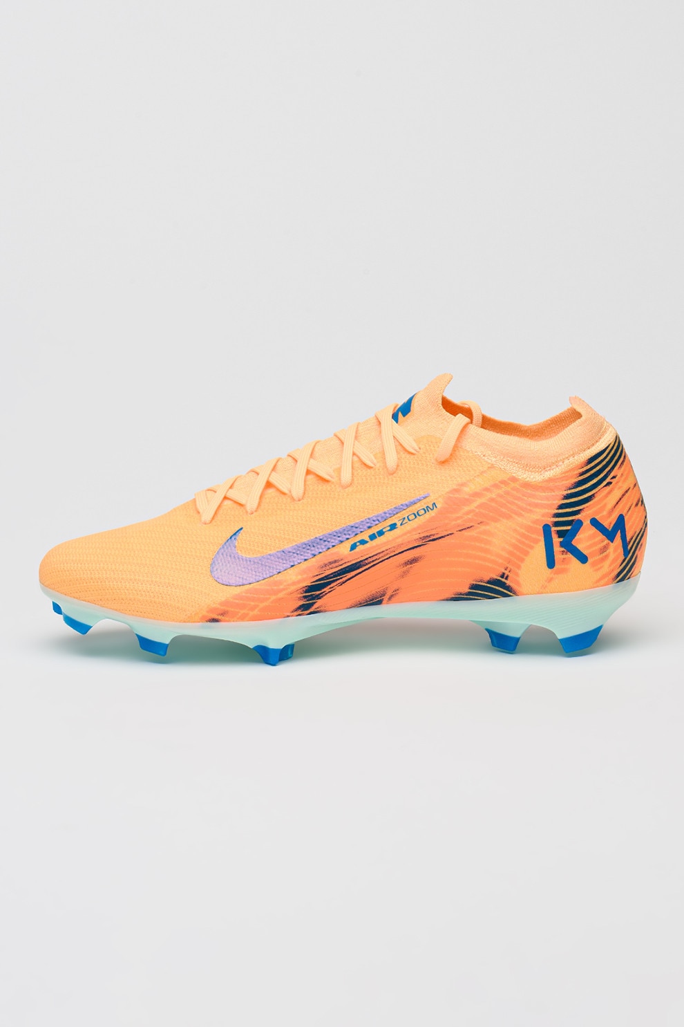 Nike, Pantofi Vapor 16 Pro pentru fotbal, Portocaliu pal, Albastru, 9.5