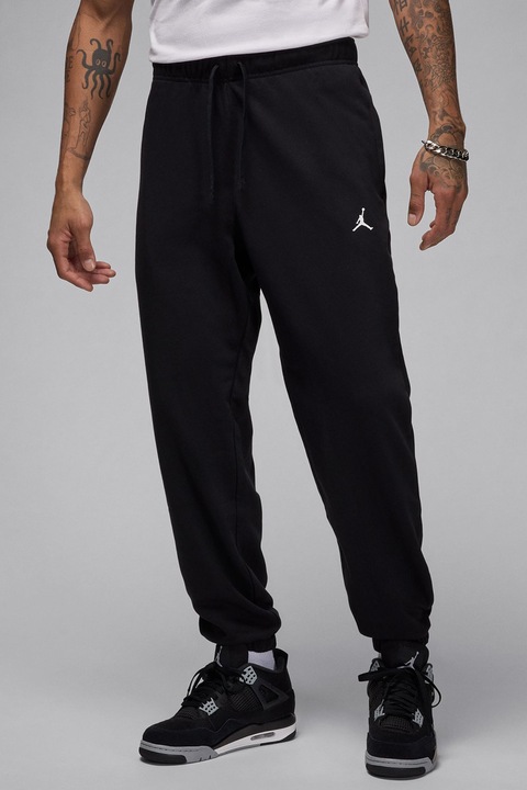 Nike, Pantaloni din material fleece pentru fitness Jordan, Negru