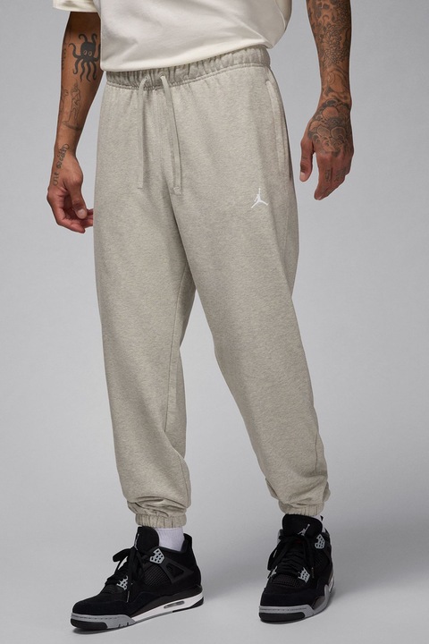 Nike, Pantaloni din material fleece pentru fitness Jordan, Grej