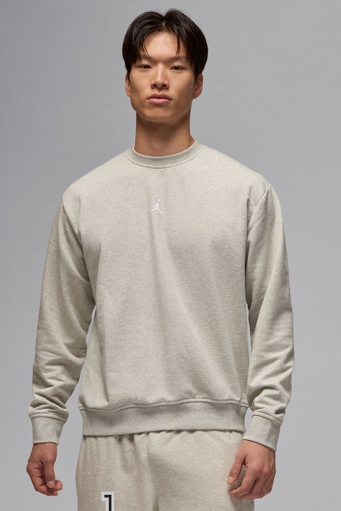 Nike, Bluza din material fleece pentru fitness Jordan Sport, Grej