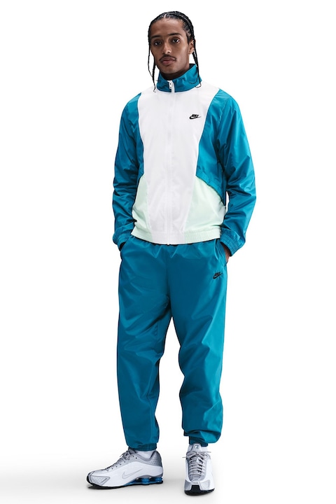 Nike, Спортен екип Club с джобове, Бял/Тюркоаз