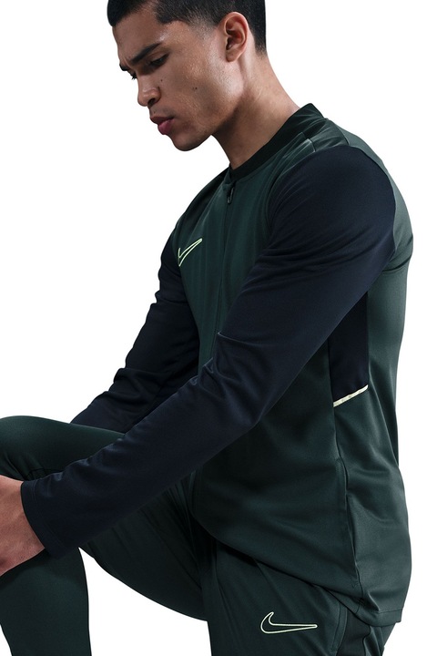 Nike, Футболен екип с лого и Dri-Fit, Черен/Персийско зелено