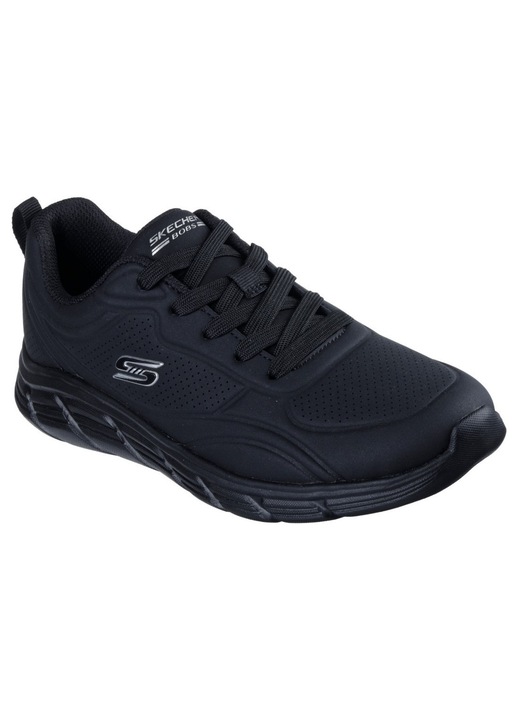 Skechers, Bobs B Flex műbőr sneaker, Fekete, 42