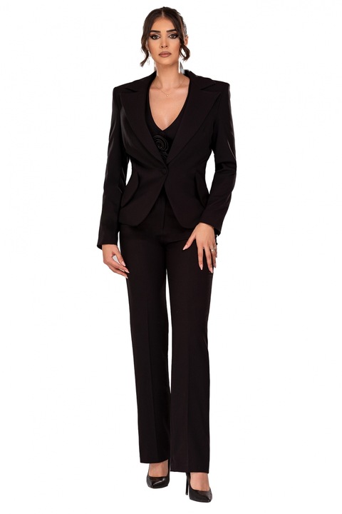 Черно сако от плат, LXS 059