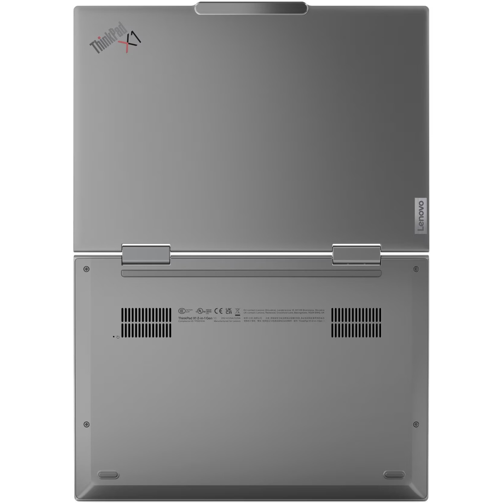 Laptop Lenovo ThinkPad X1 2-in-1 G10 Aura Edition 2.8K 14 inch Intel Core Ultra 7 265U 64GB 2TB SSD Windows 11 Pro Grey