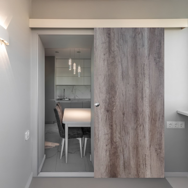 Usa glisanta interior, din MDF laminat, stejar, 870/2130 mm