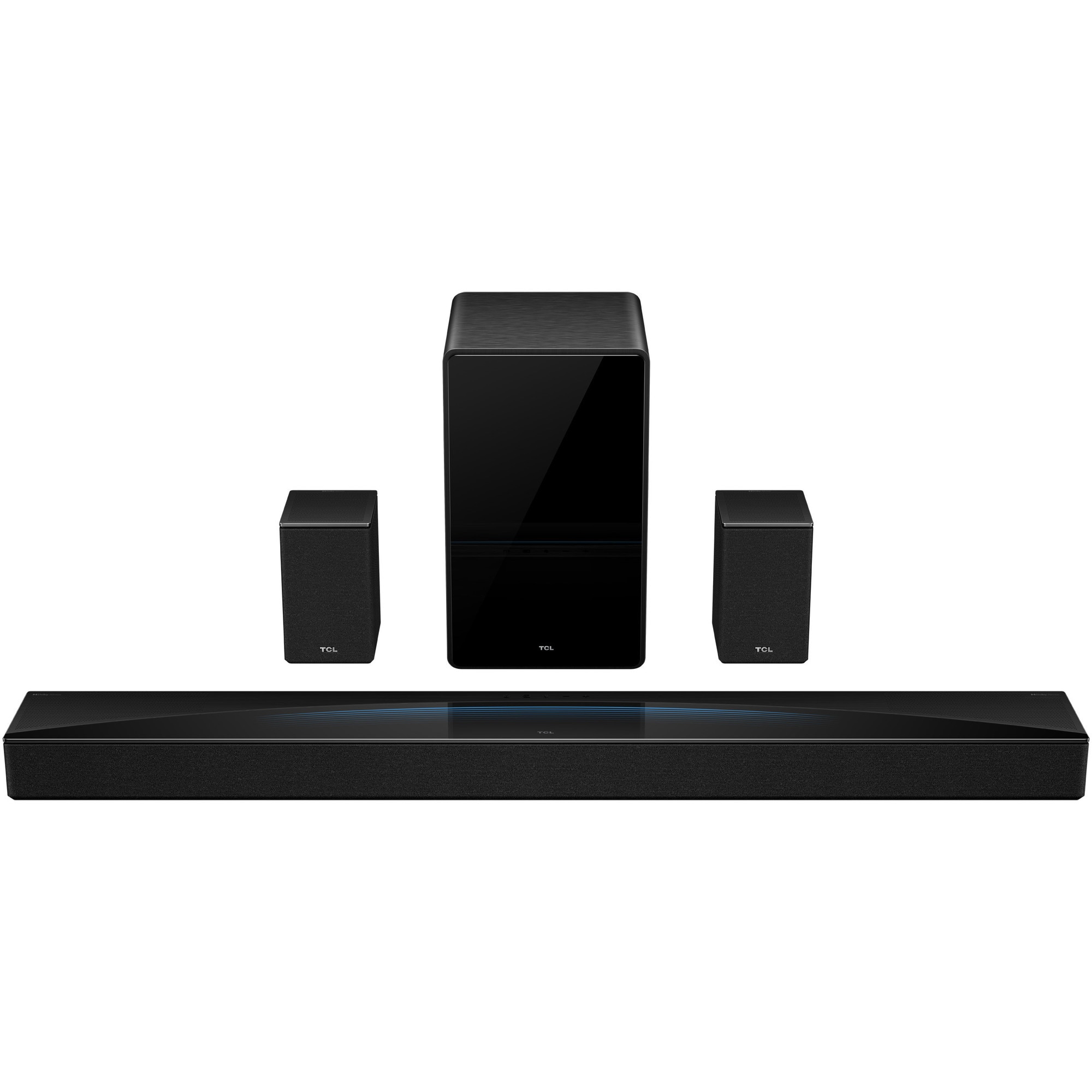 Soundbar TCL Q85H Pro, 7.1.4, 860W, Bluetooth 5.1, Dolby Atmos & DTS-Virtual:X, e-ARC (4K@120Hz), Subwoofer Wireless, Negru