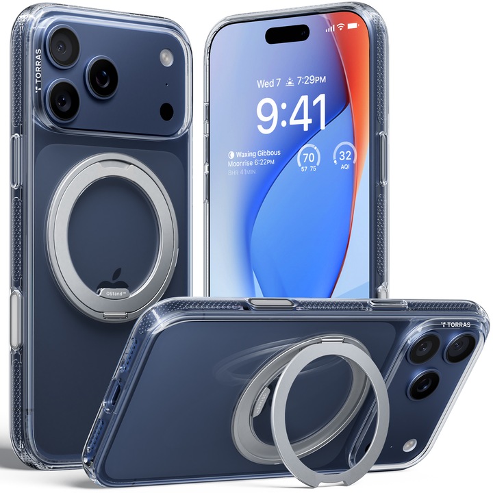 Husa telefon, Torras, Ostand R Fitness Series iPhone 17 Pro Max Transparent