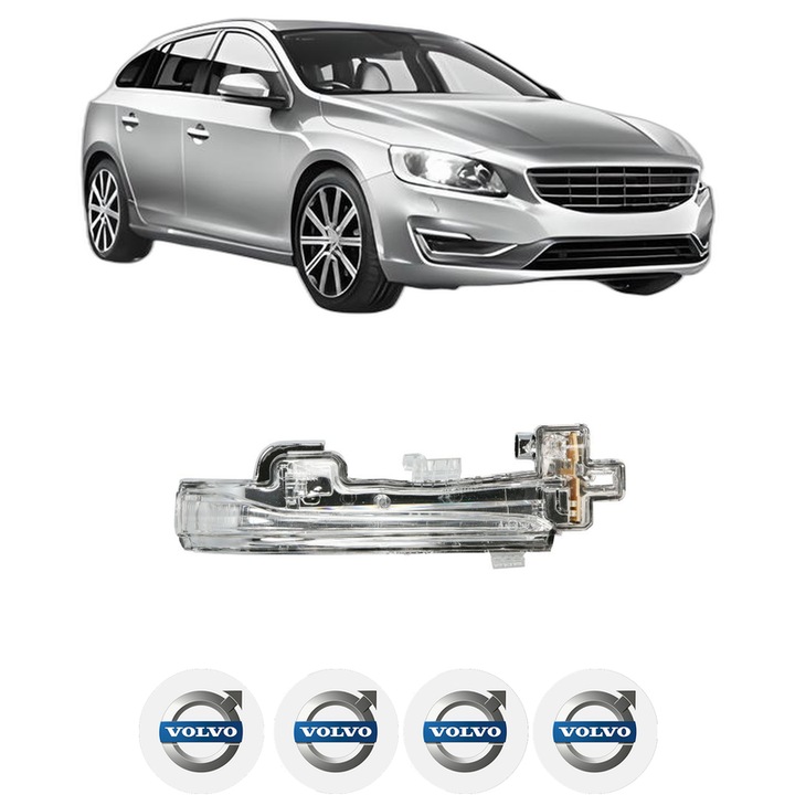 Semnalizator Partea Dreapta VOLVO V60 I (155) din 2010-2018, Auto, Blic, 4 Stickere auto cu VOLVO