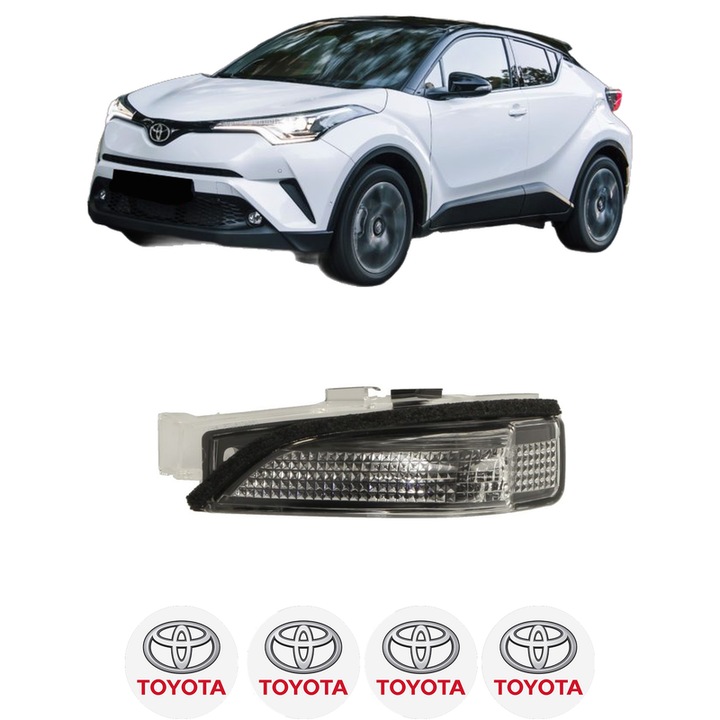 IndicatorOglinda Stanga TOYOTA C-HR (_X1_) din 2016, Auto, Blic, 4 Stickere auto cu TOYOTA