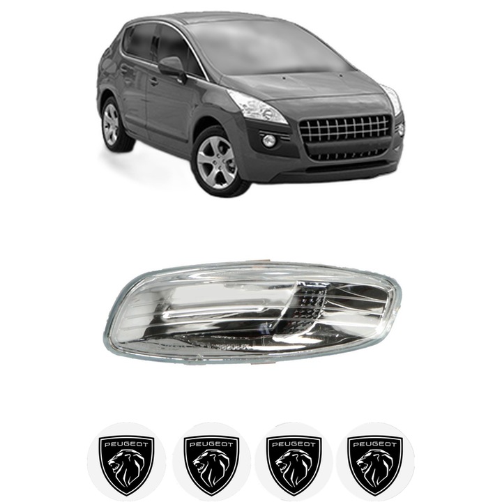 Indicator oglinda Partea Stanga PEUGEOT 3008 Van (0U_) din 2009-2016, Auto, Blic, 4 Stickere auto cu PEUGEOT