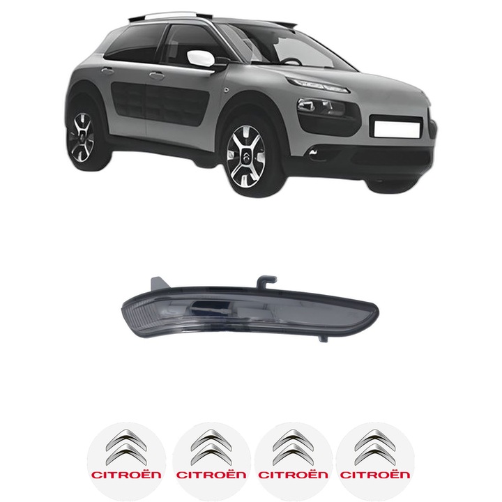 Indicator oglinda 0 Dreapta CITROEN C4 CACTUS din 2014-2018, Auto, Blic, 4 Stickere auto cu CITROEN
