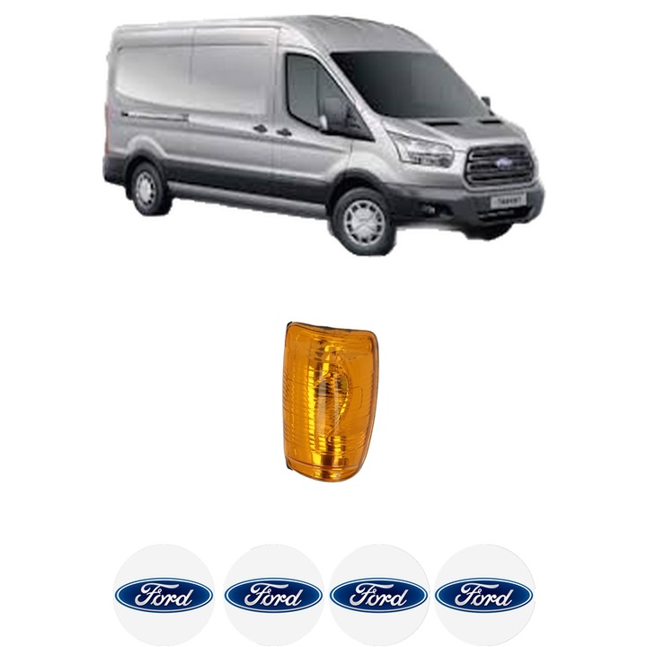 Indicator oglinda Partea Stanga FORD TRANSIT V363 Van (FCD, FDD) din 2013-2024, Auto, Blic, 4 Stickere auto cu FORD