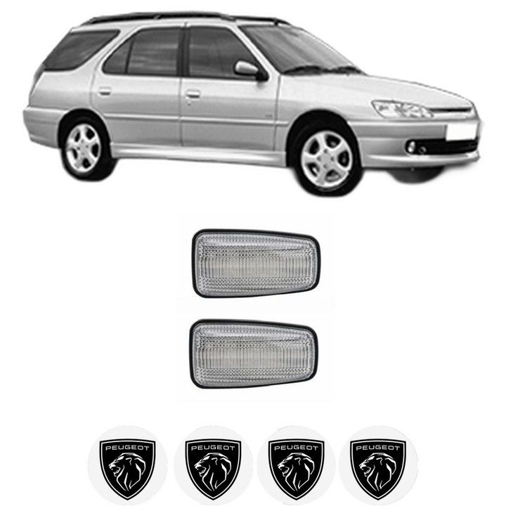 Semnalizator Partea Dreapta / Stanga PEUGEOT 306 Break (7E, N3, N5) din 1997-2002, Auto, Blic, 4 Stickere auto cu PEUGEOT