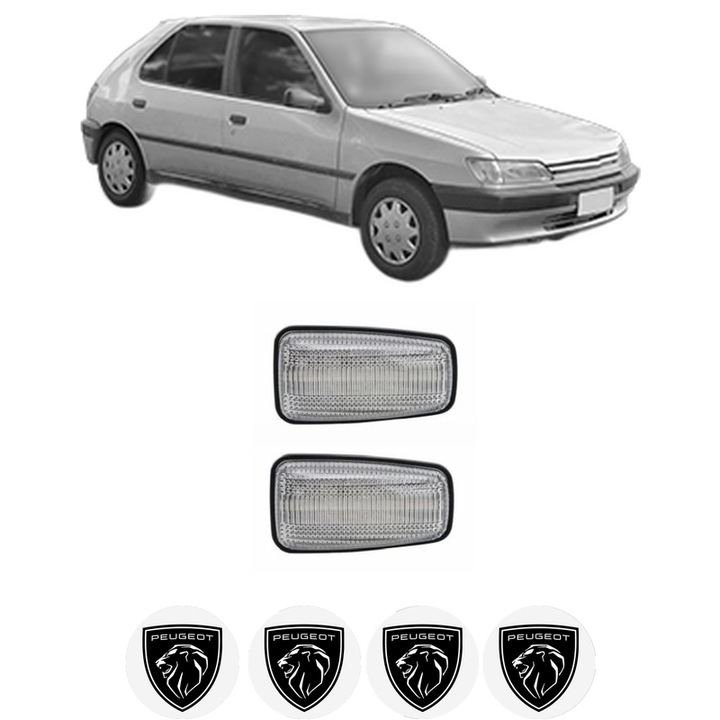 Semnalizator Partea Dreapta / Stanga PEUGEOT 306 Hatchback Van din 1993-2001, Auto, Blic, 4 Stickere auto cu PEUGEOT