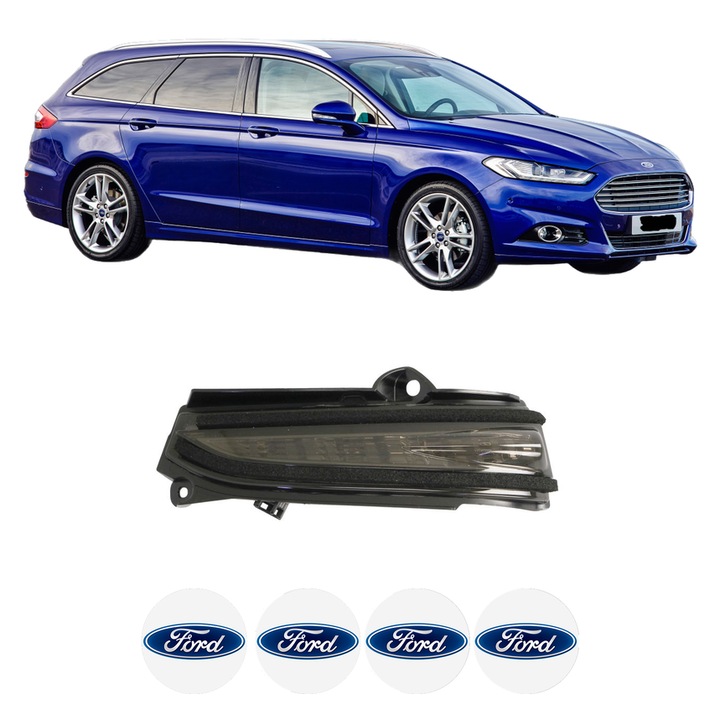 Indicator oglinda 0 Dreapta FORD MONDEO V Turnier (CF) din 2014-2015, Auto, Blic, 4 Stickere auto cu FORD