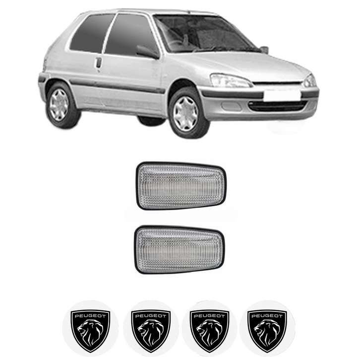 Semnalizator Partea Dreapta / Stanga PEUGEOT 106 II (1A_, 1C_) din 1996-2004, Auto, Blic, 4 Stickere auto cu PEUGEOT