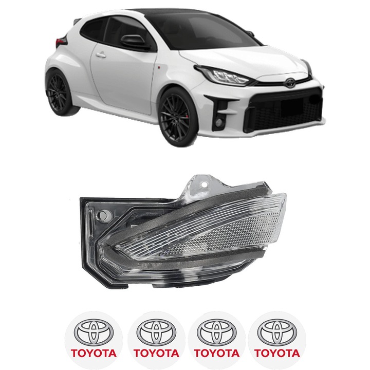IndicatorOglinda Stanga TOYOTA YARIS (_P21_, _PA1_, _PH1_) din 2020-2024, Auto, Blic, 4 Stickere auto cu TOYOTA