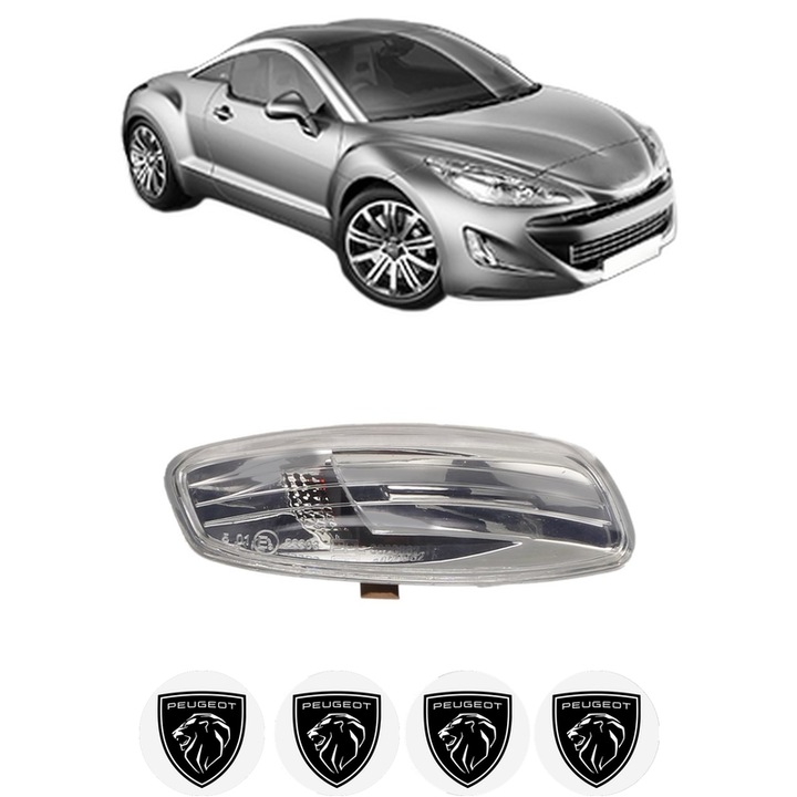 Indicator oglinda Partea Dreapta PEUGEOT RCZ din 2010-2015, Auto, Blic, 4 Stickere auto cu PEUGEOT