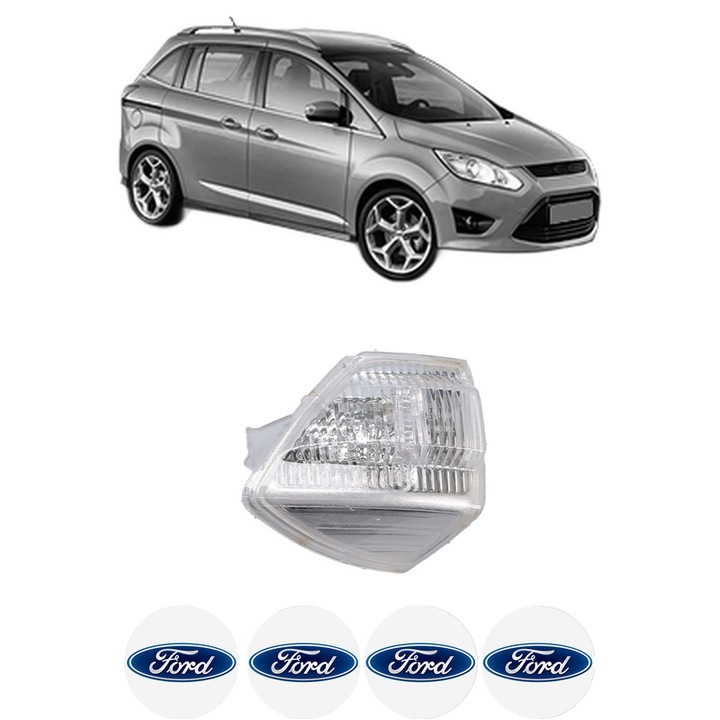 Indicator oglinda Partea Dreapta FORD GRAND C-MAX (DXA/CB7, DXA/CEU) din 2018-2019, Auto, Blic, 4 Stickere auto cu FORD