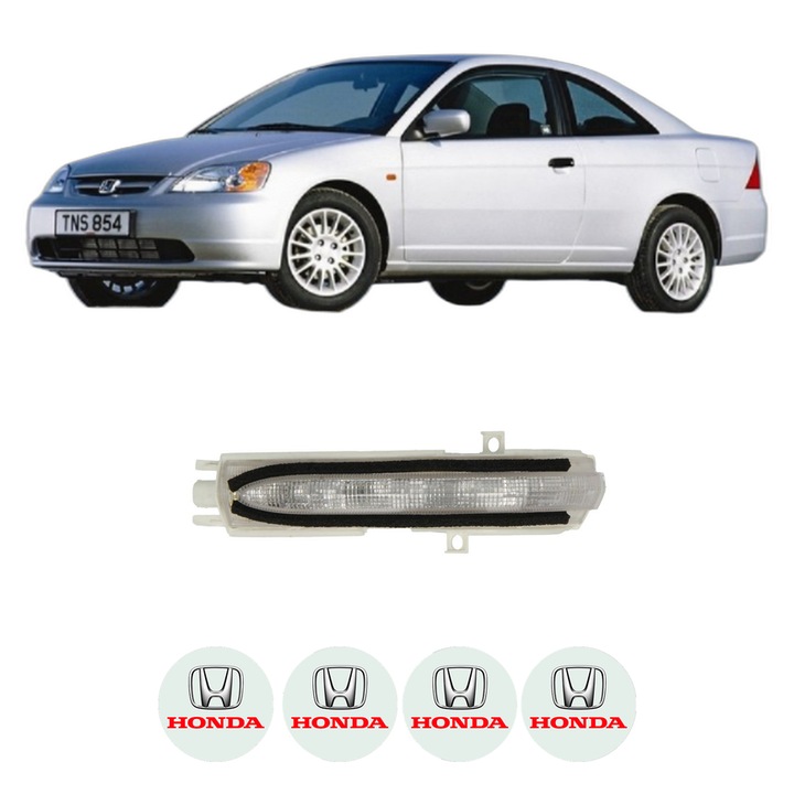 Indicator oglinda Partea Stanga HONDA CIVIC VII Coupe (EM2) din 2001-2005, Auto, Blic, 4 Stickere auto cu HONDA