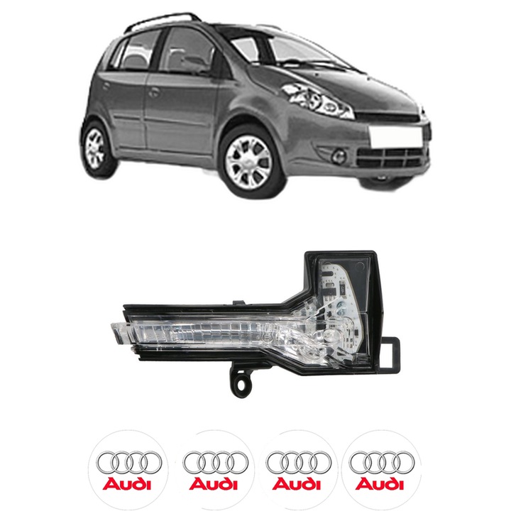 Semnalizator Oglinda Dreapta AUDI A1 din 2018, Auto, Blic, 4 Stickere auto cu AUDI
