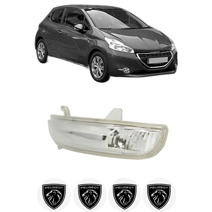 Semnalizator Partea Stanga PEUGEOT 208 Hatchback Van (CR_) din 2013-2019, Auto, Blic, 4 Stickere auto cu PEUGEOT