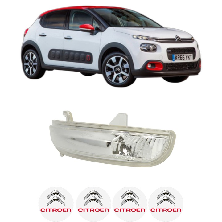 Semnalizator Partea Stanga CITROEN C3 III Van (SX_, SY_) din 2016-2019, Auto, Blic, 4 Stickere auto cu CITROEN