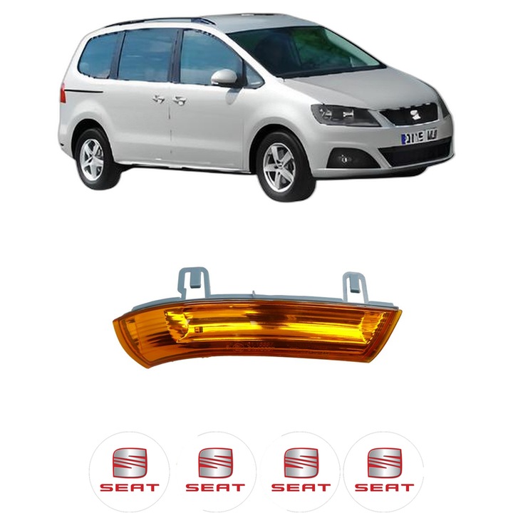 Indicator oglinda Partea Dreapta SEAT ALHAMBRA (710, 711) din 2010-2022, Auto, Blic, 4 Stickere auto cu SEAT