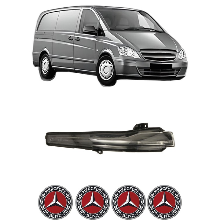 IndicatorOglinda Stanga MERCEDES-BENZ VITO Van (W447) din 2014-2021, Auto, Blic, 4 Stickere auto cu MERCEDES-BENZ