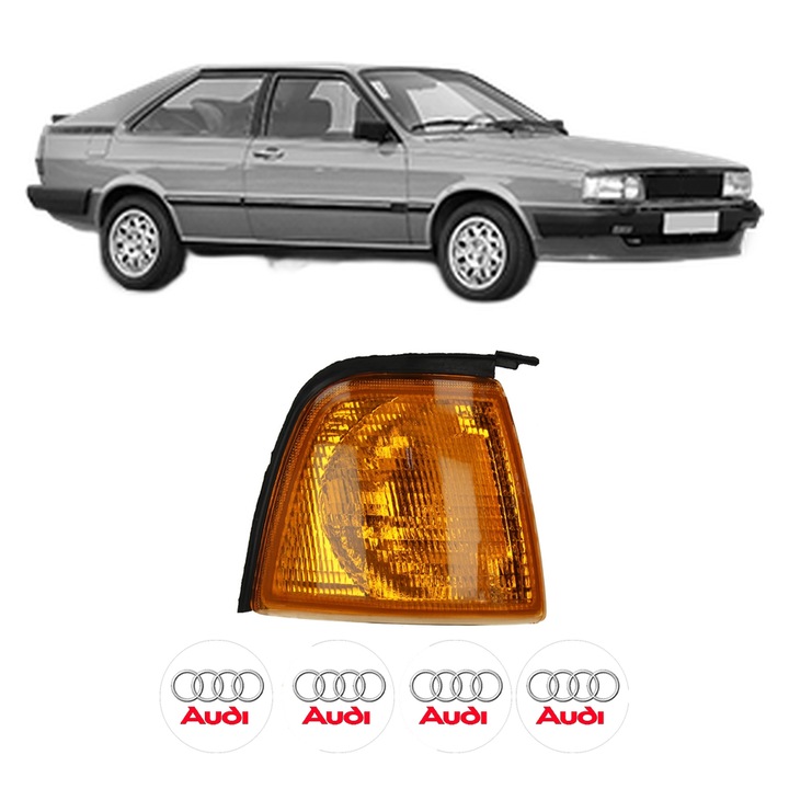 Semnalizator Fata Dreapta AUDI COUPE B2 (81, 855, 856) din 1980-1988, Auto, Depo, 4 Stickere auto cu AUDI