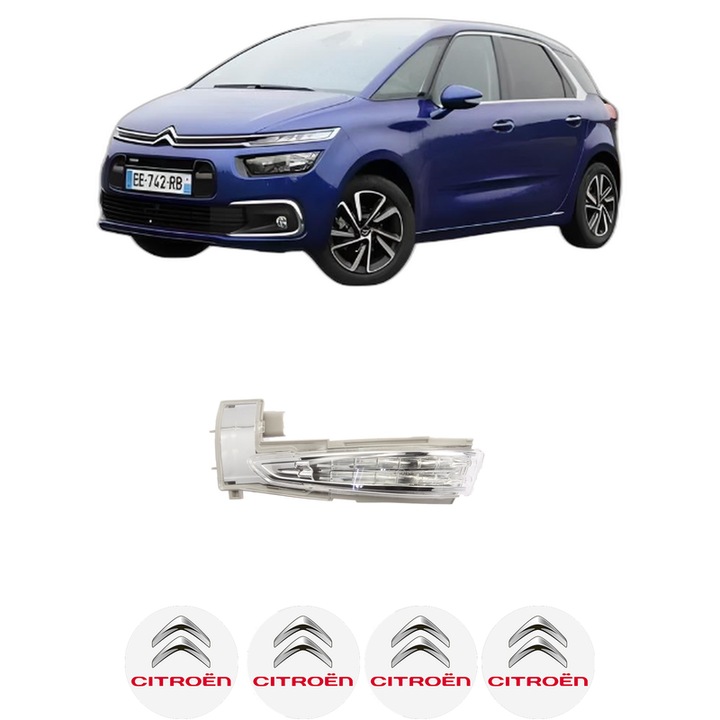 Indicator oglinda Partea Stanga CITROEN C4 PICASSO II din 2013-2018, Auto, Blic, 4 Stickere auto cu CITROEN
