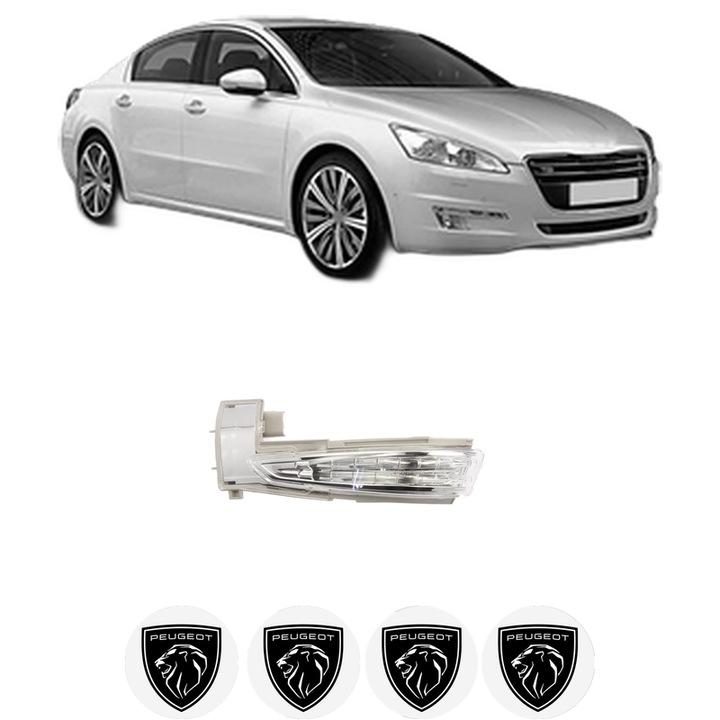 Indicator oglinda Partea Stanga PEUGEOT 508 I (8D_) din 2010-2018, Auto, Blic, 4 Stickere auto cu PEUGEOT