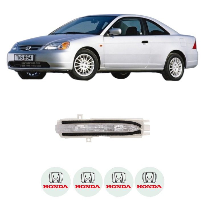 Indicator oglinda Partea Dreapta HONDA CIVIC VII Coupe (EM2) din 2001-2005, Auto, Blic, 4 Stickere auto cu HONDA