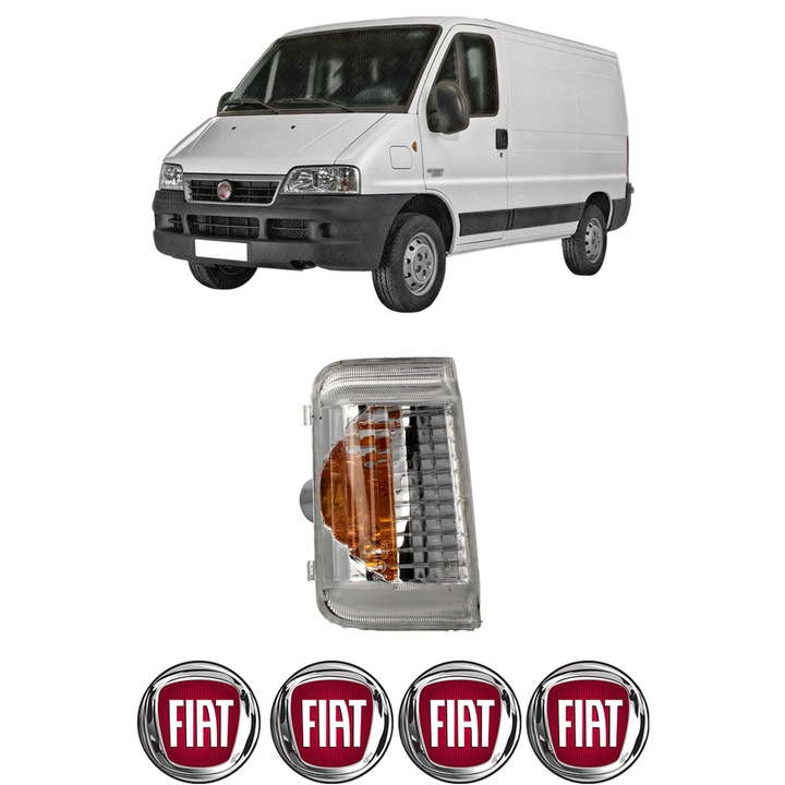 Indicator oglinda Partea Dreapta FIAT DUCATO Bus (244_) din 2001-2017, Auto, Blic, 4 Stickere auto cu FIAT