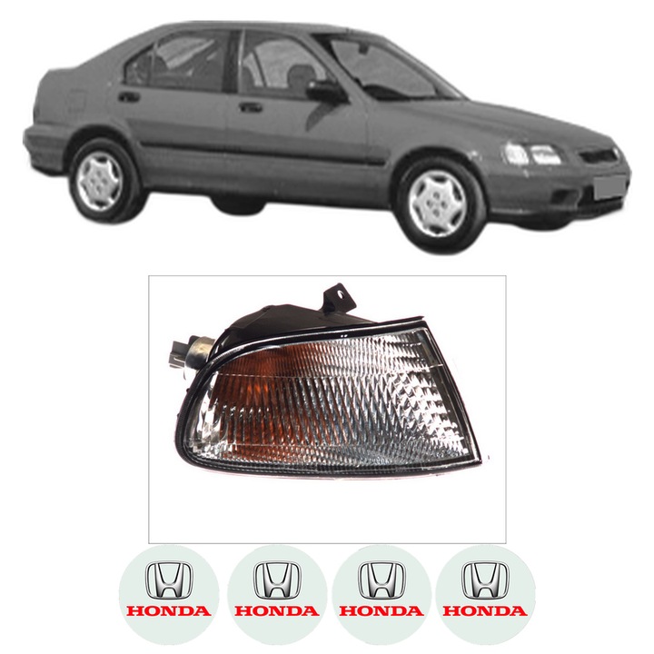 Semnalizator Fata Dreapta HONDA CIVIC VI Fastback (MA, MB) din 1995-2001, Auto, Depo, 4 Stickere auto cu HONDA