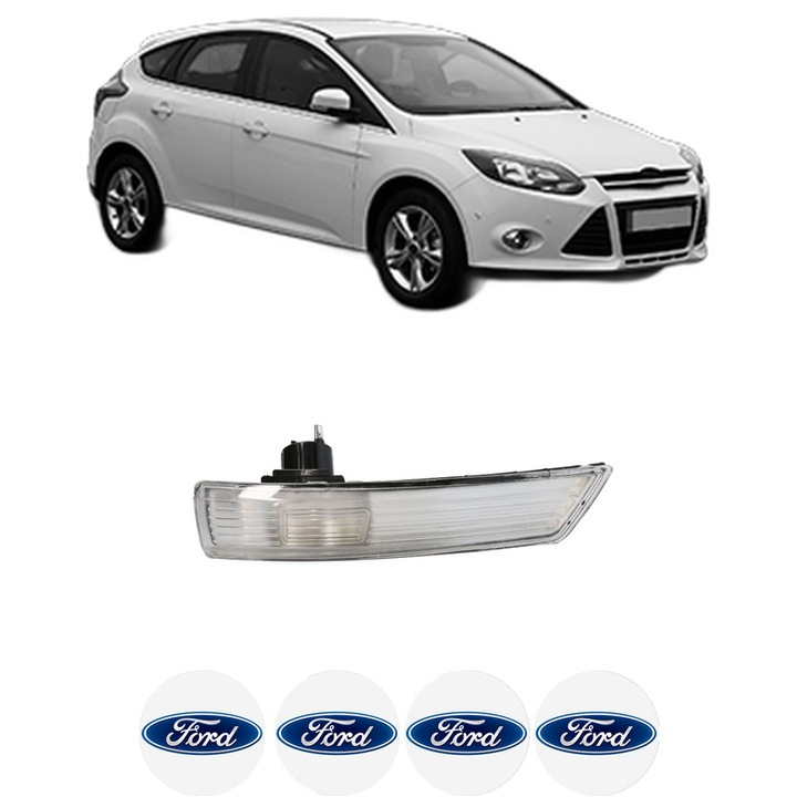 Indicator oglinda Fata Dreapta FORD FOCUS III Hatchback Van din 2011-2020, Auto, Blic, 4 Stickere auto cu FORD