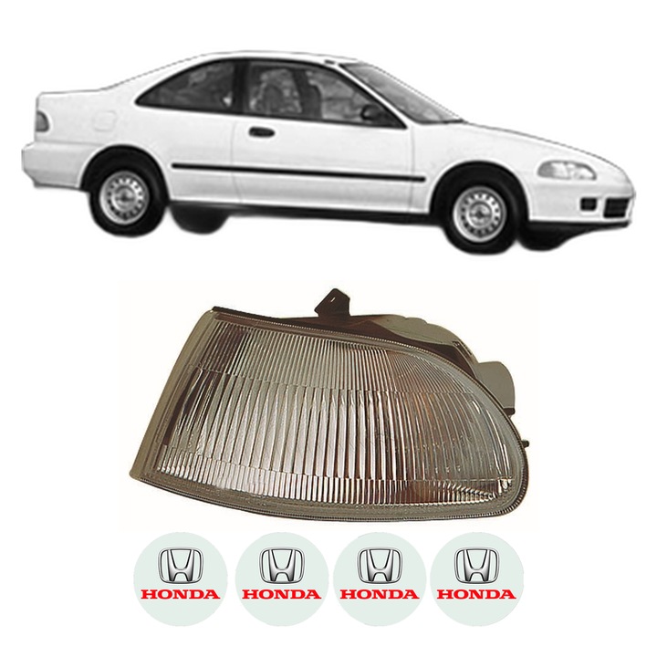 Semnalizator Fata Stanga HONDA CIVIC V Coupe (EJ) din 1993-1996, Auto, Depo, 4 Stickere auto cu HONDA