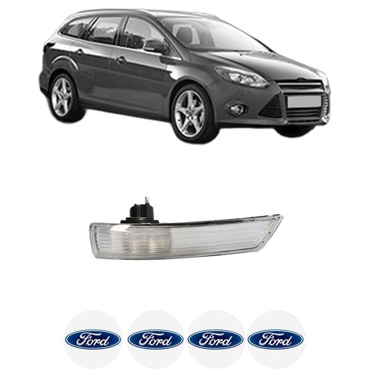 Indicator oglinda Fata Dreapta FORD FOCUS III Turnier din 2010-2020, Auto, Blic, 4 Stickere auto cu FORD