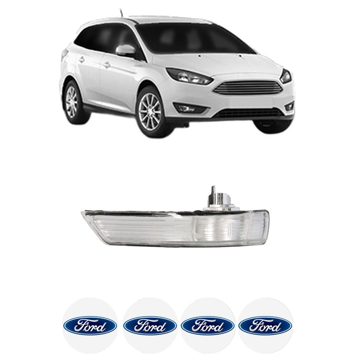 Indicator oglinda Fata Stanga FORD FOCUS III Estate Van din 2012-2020, Auto, Blic, 4 Stickere auto cu FORD