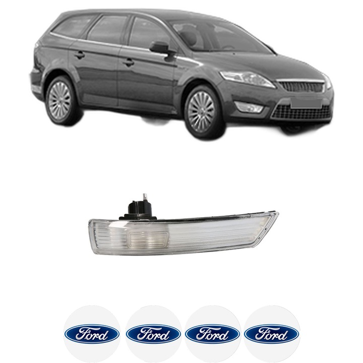 Indicator oglinda Fata Dreapta FORD MONDEO IV Turnier (BA7) din 2007-2015, Auto, Blic, 4 Stickere auto cu FORD