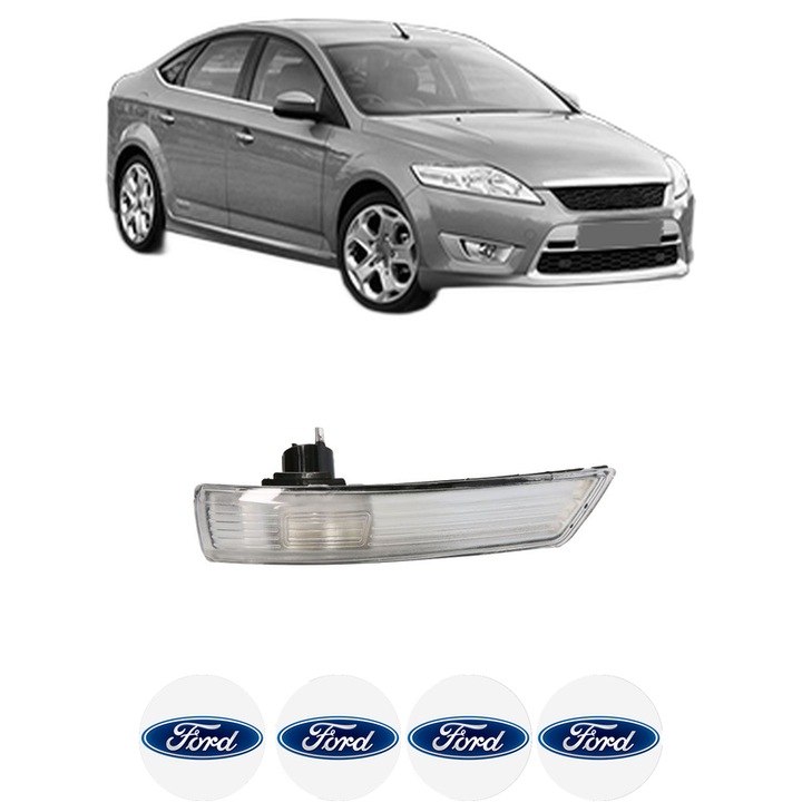 Indicator oglinda Fata Dreapta FORD MONDEO IV Saloon (BA7) din 2007-2015, Auto, Blic, 4 Stickere auto cu FORD