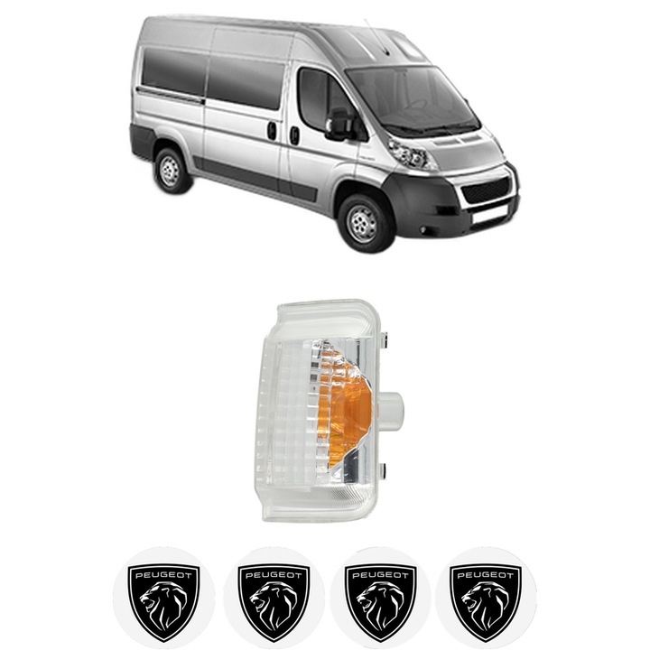 Indicator oglinda Partea Stanga PEUGEOT BOXER Bus din 2006-2023, Auto, Blic, 4 Stickere auto cu PEUGEOT