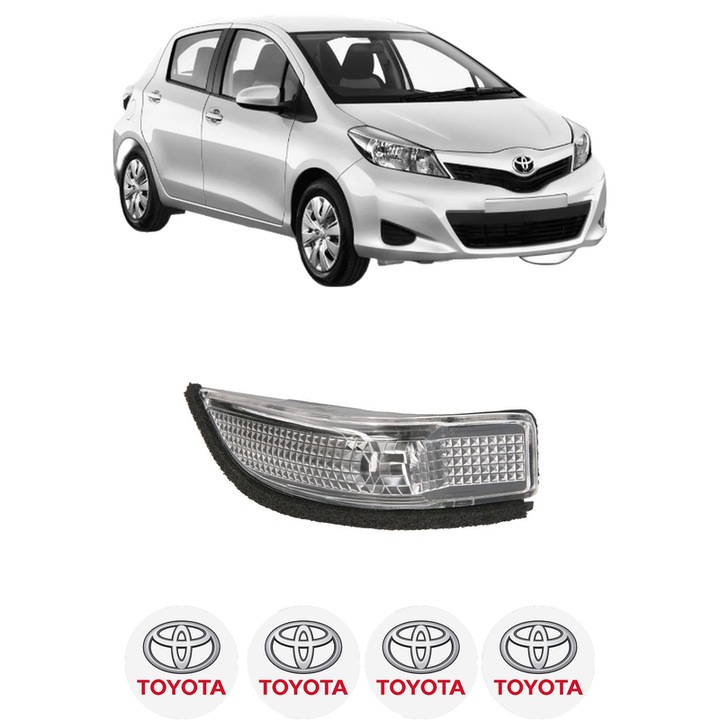 Indicator oglinda Partea Stanga TOYOTA YARIS (_P13_) din 2010-2020, Auto, Blic, 4 Stickere auto cu TOYOTA